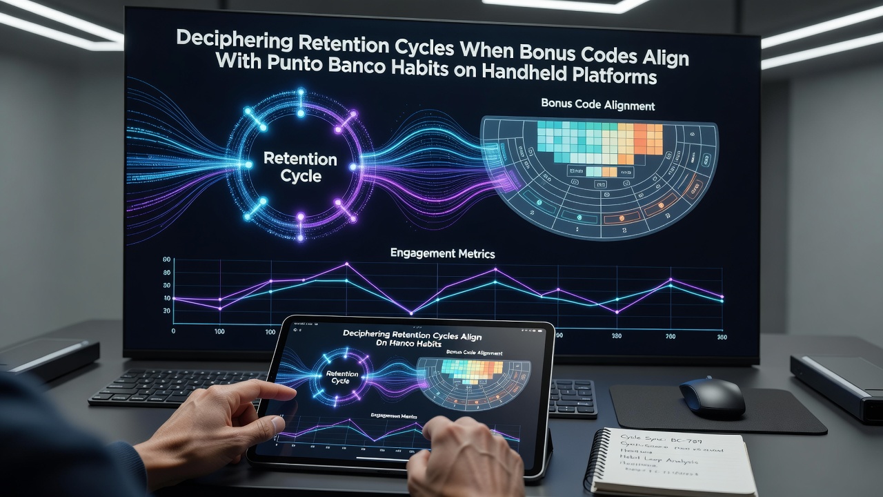 Analytics dashboard displaying retention cycle graphs for punto banco players using aligned bonus codes on mobile platforms