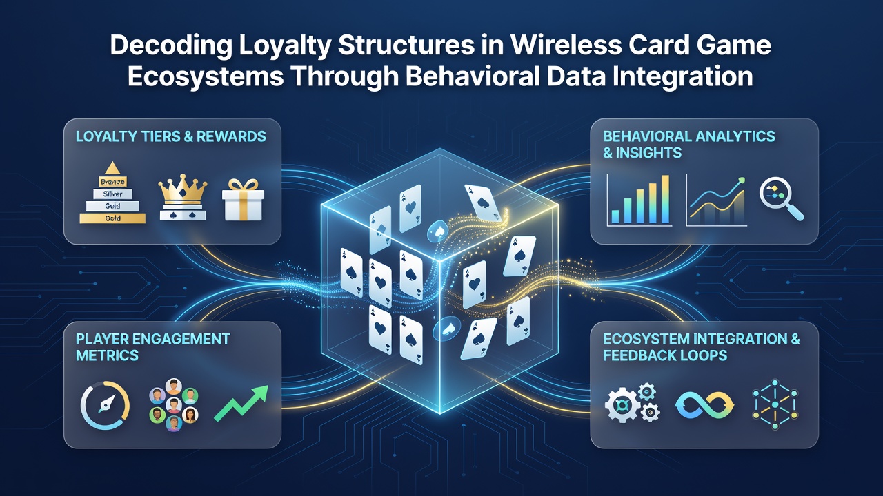 Analytics dashboard illustrating behavioral data flows and loyalty tier adjustments for card game users