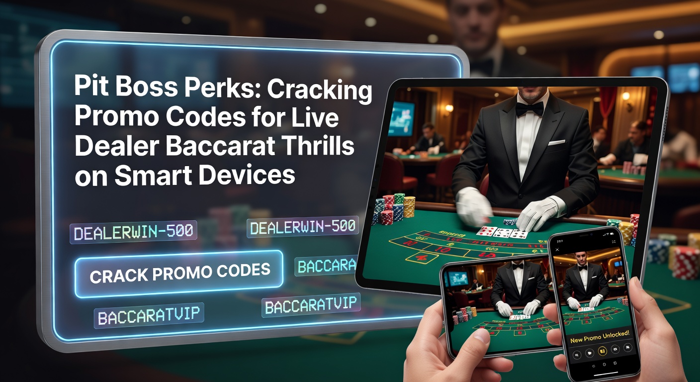 Smartphone screen displaying a live dealer baccarat table with promo code activation overlay, highlighting mobile gaming interface