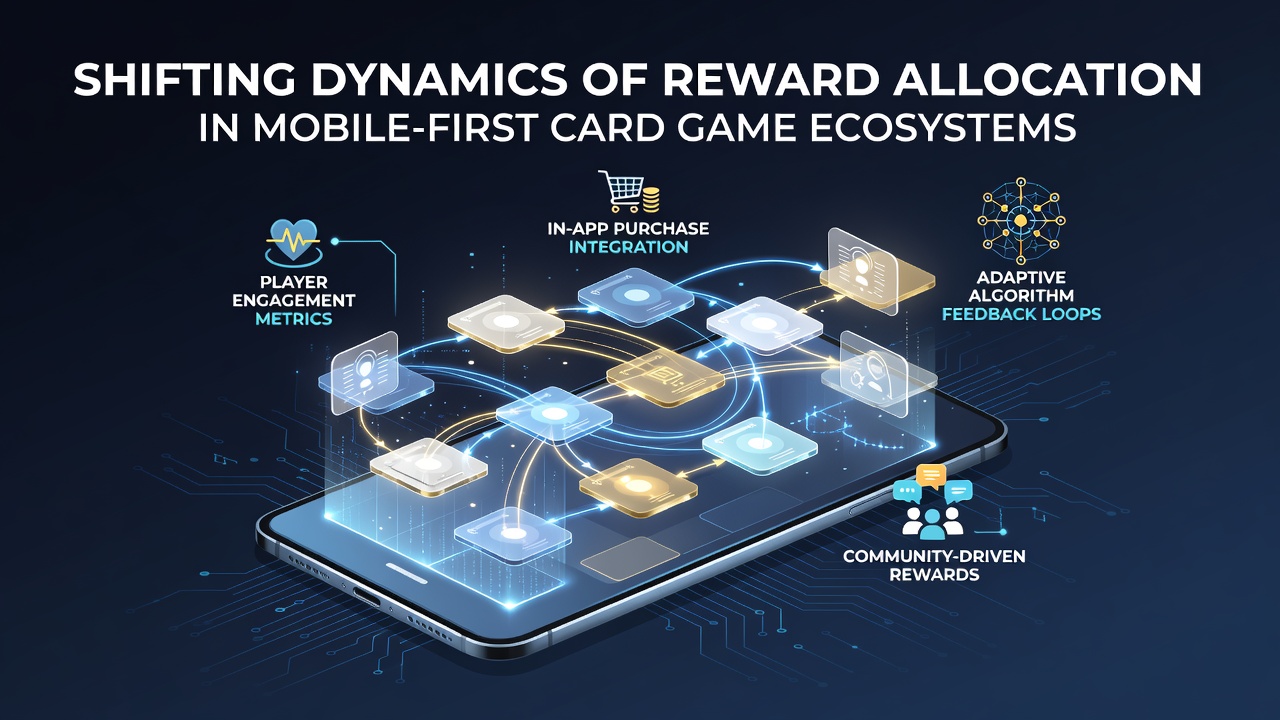Mobile card game interface showing reward notifications and player progress indicators on a smartphone screen