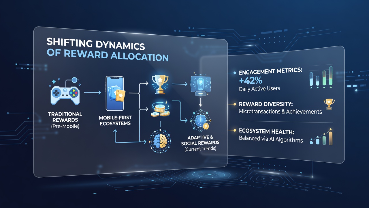 Analytics dashboard displaying player segmentation and reward allocation trends for mobile card games