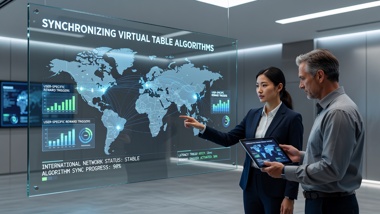 Server infrastructure visualization for international reward trigger synchronization